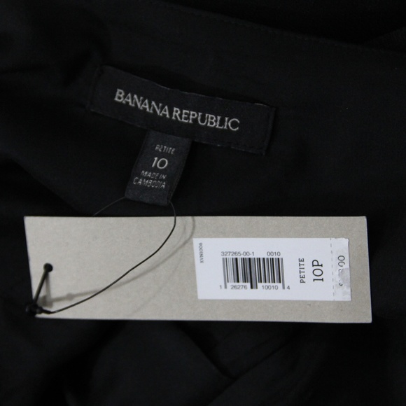 Banana Republic Little Black Dress NEW Square Neck Pockets BR sz 10 petite - Picture 6 of 7